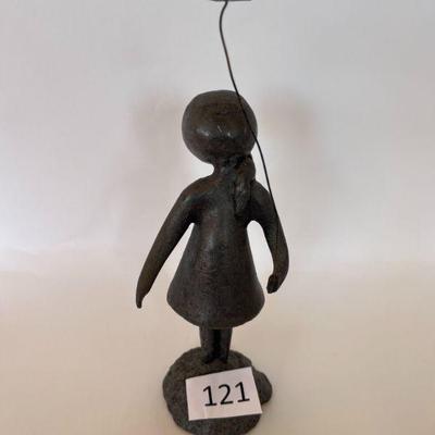 121:Heavy Cast Iron  Girl w/ a Kite  Fig
