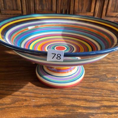 78:Large Multi Color Havana Bowl
