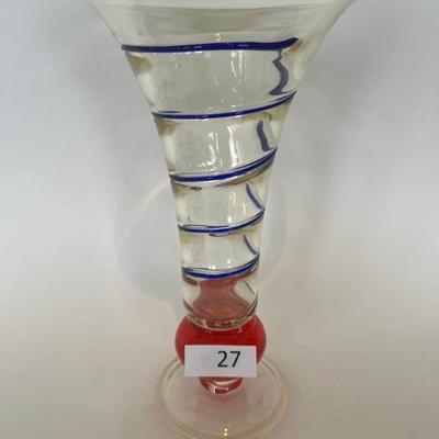 27:Glass Swirl Vase
