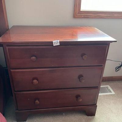 117:Moosehead Solid Maple Night Stand w/ Cherry Finish
