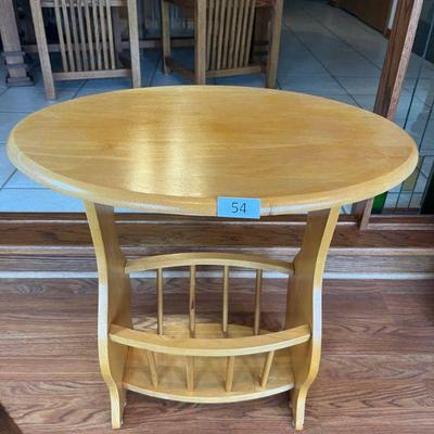 54:Wooden Magazine Rack Table
