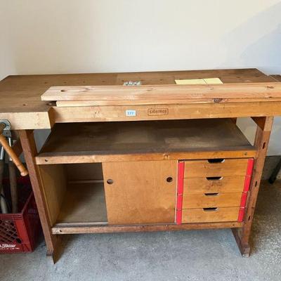 177:Sjobergs Nordic Pro 1400 Work Bench and Cabinet
