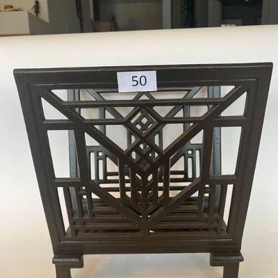 50:Frank Lloyd Wright Lake Geneva Tulip Magazine Rack
