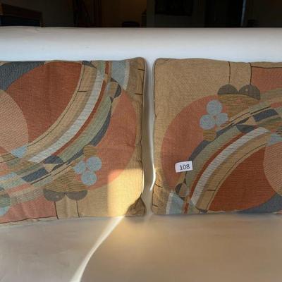 108:Frank Lloyd Wright Style 2 Pillows M
