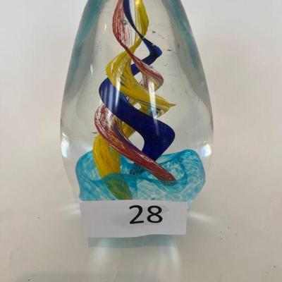 28:Glass Swirl Paperweight
