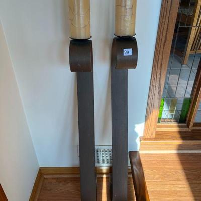 99:Pair of Decorative S-Shaped Candle S
