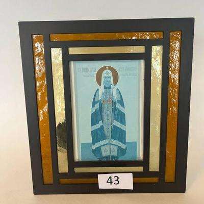 43:St. Tikhon of Moscow Glass Picture Frame
