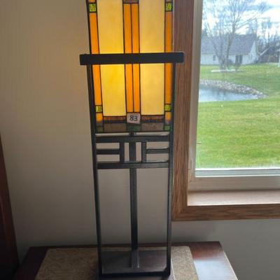 83:Prairie Style Stained Glass Lamp
