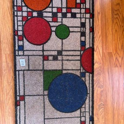 133:Frank Lloyd Wright Coonley Playhouse doormat
