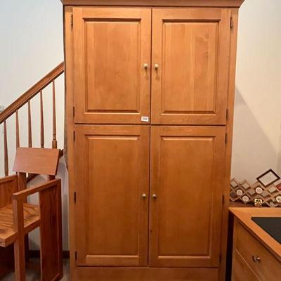 103:Stanley Furniture Maple Wood Armoire
