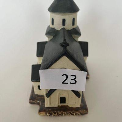 23:Ceramic Church Figurine 
