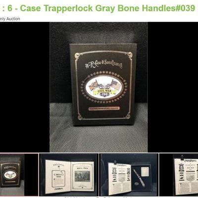 Lot # : 6 - Case Trapperlock Gray Bone Handles#039

2012 W.R. Case & Sons - Civil War 150 Commemorative Book Set Volume 5 - The Second...