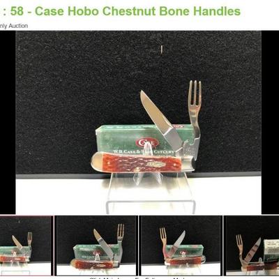 Lot # : 58 - Case Hobo Chestnut Bone Handles

2000 W.R. Case & Sons Cutlery Co. - Take a part Hobo Measures: 4 1/8