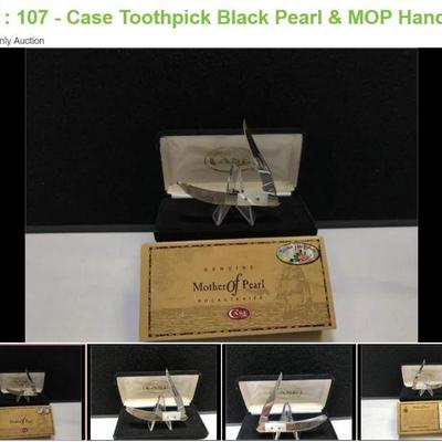 Lot # : 107 - Case Toothpick Black Pearl & MOP Handles

2009 W.R. Case & Sons Cutlery Co. Shepherd Hills Exclusive - Genuine Mother of...