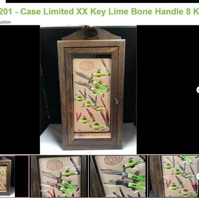 Lot # : 201 - Case Limited XX Key Lime Bone Handle 8 Knife Set

W.R. Case & Sons Cutlery Co. - Limited XX Edition 1 of 3000 - Peach Seed...