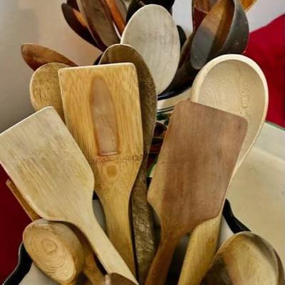 lots of wooden spoons!
