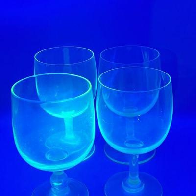 (4) Large UV Reactive French Glasses

