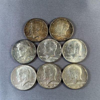 (8) Silver Kennedy Half Dollars
