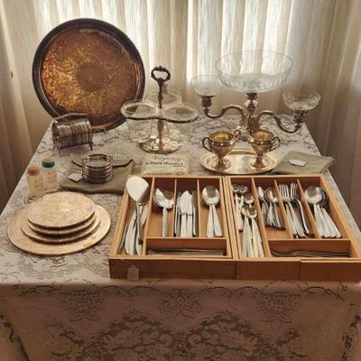 Sterling and silver plate