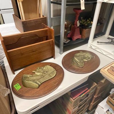 Brass on Walnut Wallhanging 