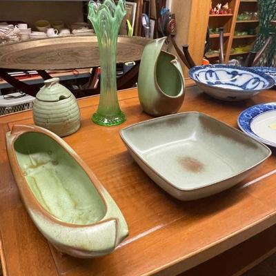 Frankoma Pottery 
Uranium Glass Vase