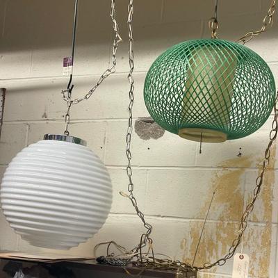 Milk Glass Globe Light
Spun Fiberglass Swag Light