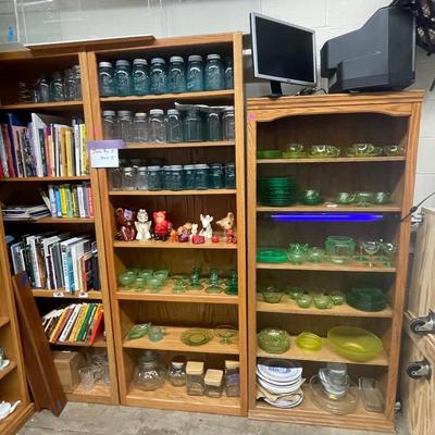 Uranium Glass Ball jars etc.