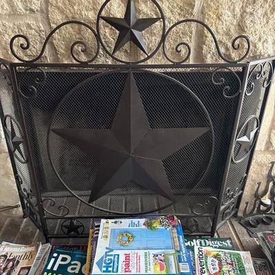 texas star fireplace screen