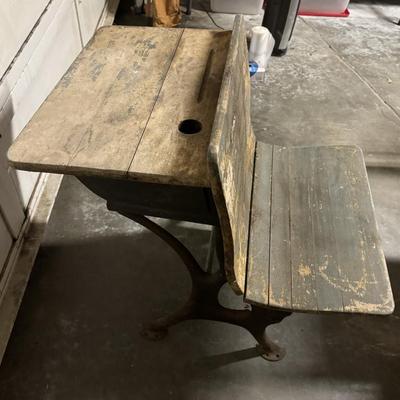 Antique school desk