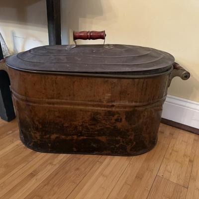 Antique copper tub