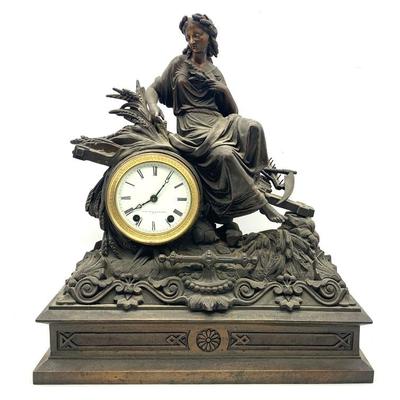 Seth Thomas & Sons figural mantel clock