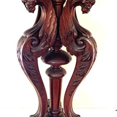 Highly carved Victorian pedestal with no breaks or loss, Ht. 36 inches.