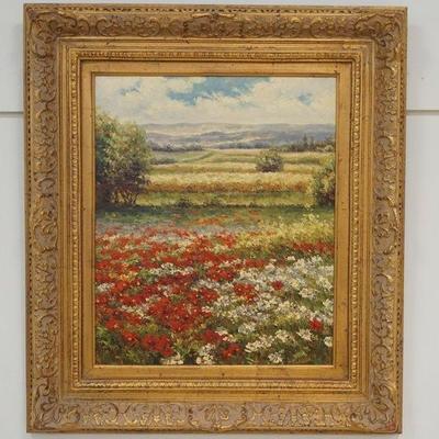 1188	CONTEMPORARY FRAMED OIL PAINTING ON CANVAS, LANDSCAPE, APPROXIMATELY 31 IN X 34 IN OVERALL
