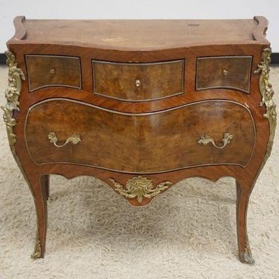 1173	ITALIAN BOMBE 4 DRAWER CHEST WITH METAL MOUNTS, NO MARBLE TOP, APPROXIMATELY 33 IN X 16 IN X 30 IN H

