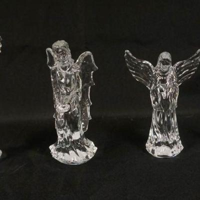1009	WATERFORD CRYSTAL 4 PIECE GROUP, ANGEL OF LIGHT, ANGEL OF HOPE, ANGEL SCULPTURE, KNEELING ANGEL, LARGEST APPROXIMATELY 9 IN, ALL...