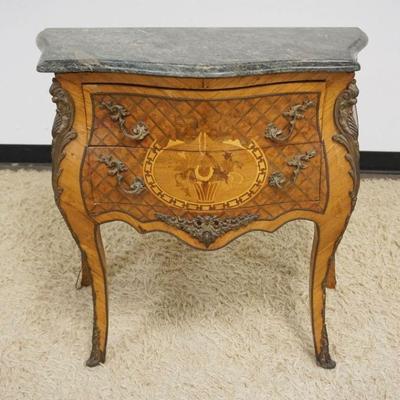 1178	ITALIAN MARBLE TOP 2 DRAWER CHEST, APPROXIMATELY 33 IN X 18 IN X 31 IN H
