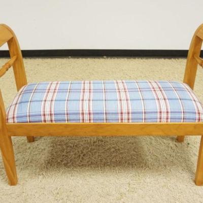 1126	UPHOLSTERED SEAT, SCROLLED ARM WINDOW BENCH, APPROXIMATELY 44 IN X 15 IN X 30 IN H
