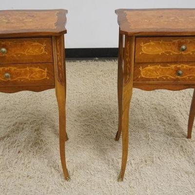 1171	PAIR OF ITALIAN INLAID 2 DRAWER STANDS, APPROXIMATELY 18 IN X 14 IN X 28 IN H
