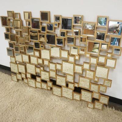 1165	Z GALLERIE MODERN CUBIC PATTERN MIRROR, APPROXIMATELY 50 IN X 43 IN
