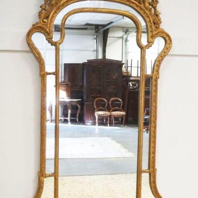 1110	ITALIAN HANGIN MIRROR IN GILT FINISHED FRAME APPROXIMATELY 29 IN X 54 IN H
