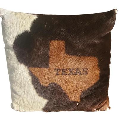 Cow Hide Texas Pillow