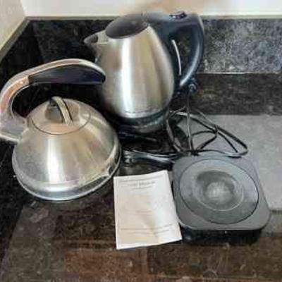 MME071- Electric & Stove Top Kettle With Coffee Mug Warmer