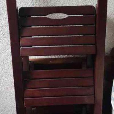 MME204.- 3-Step Indoor Folding Wooden Ladder
