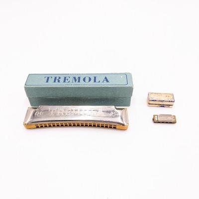 Tremola Delicia Full Size 20-Hole Harmonica Made in Czechoslovakia, Plus Hohner Little Lady Mini 4-Hole Harmonica