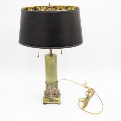 Vintage Green Marble Table Lamp