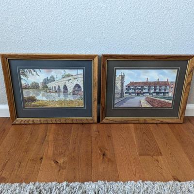 Set of Two Framed Original Watercolors by John Blizard