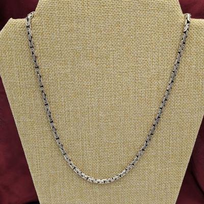 Sterling Silver 925 Byzantine Chain Necklace