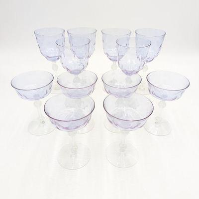 Lilac Purple Stemware Glassware