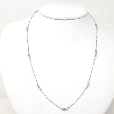 #771 â€¢ 14k Gold and White Gold Necklace, 4g
