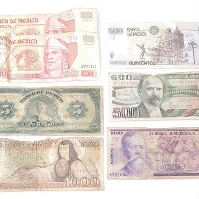 #1722 â€¢ (7)Foreign Currency Banknotes
